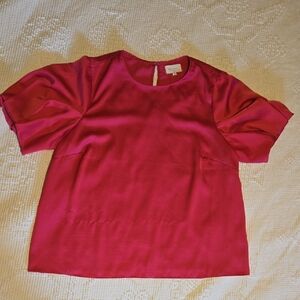 MELLODAY Bright Pink Blouse Large